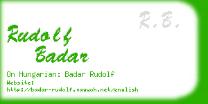 rudolf badar business card